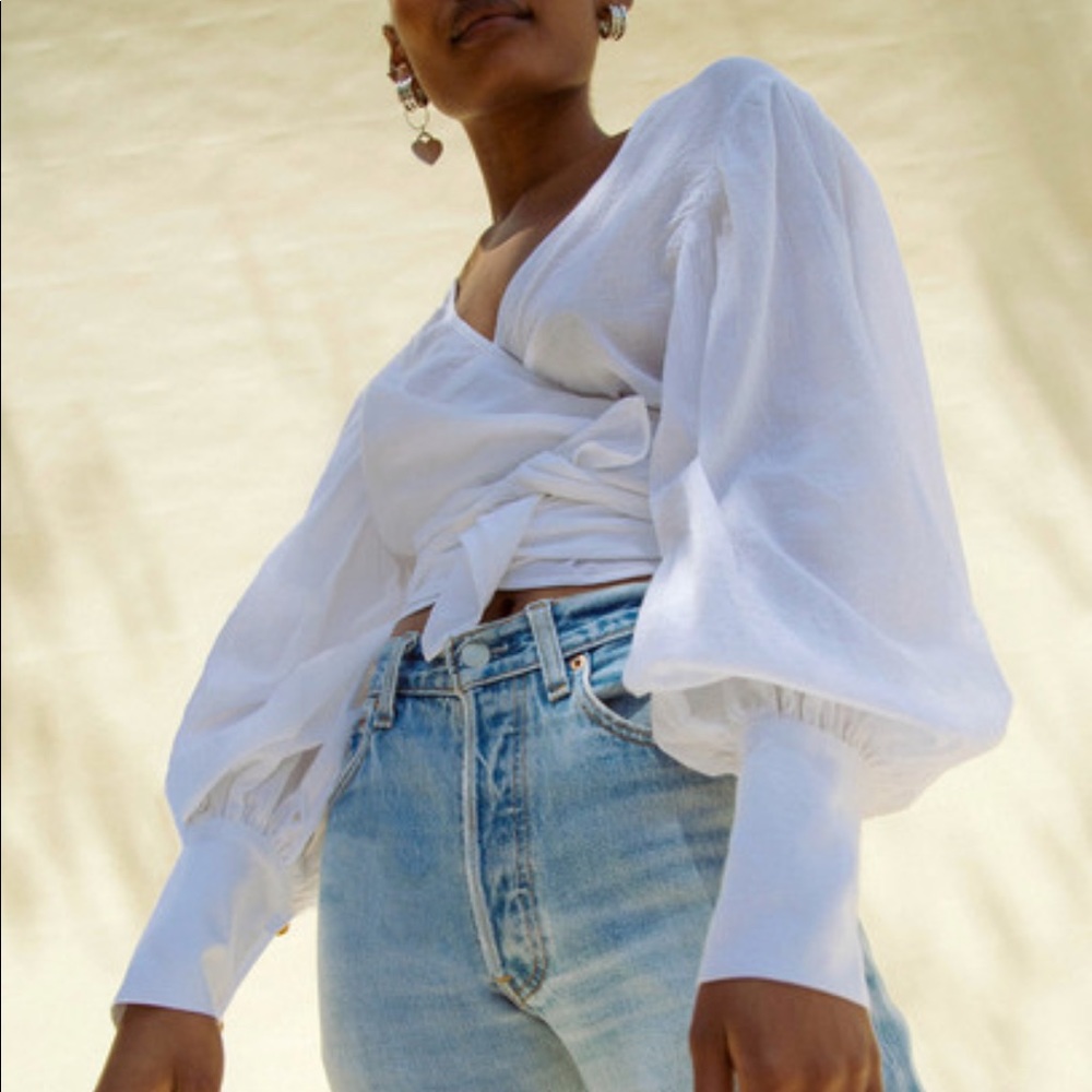 Line By K Oliviera Gauze Top